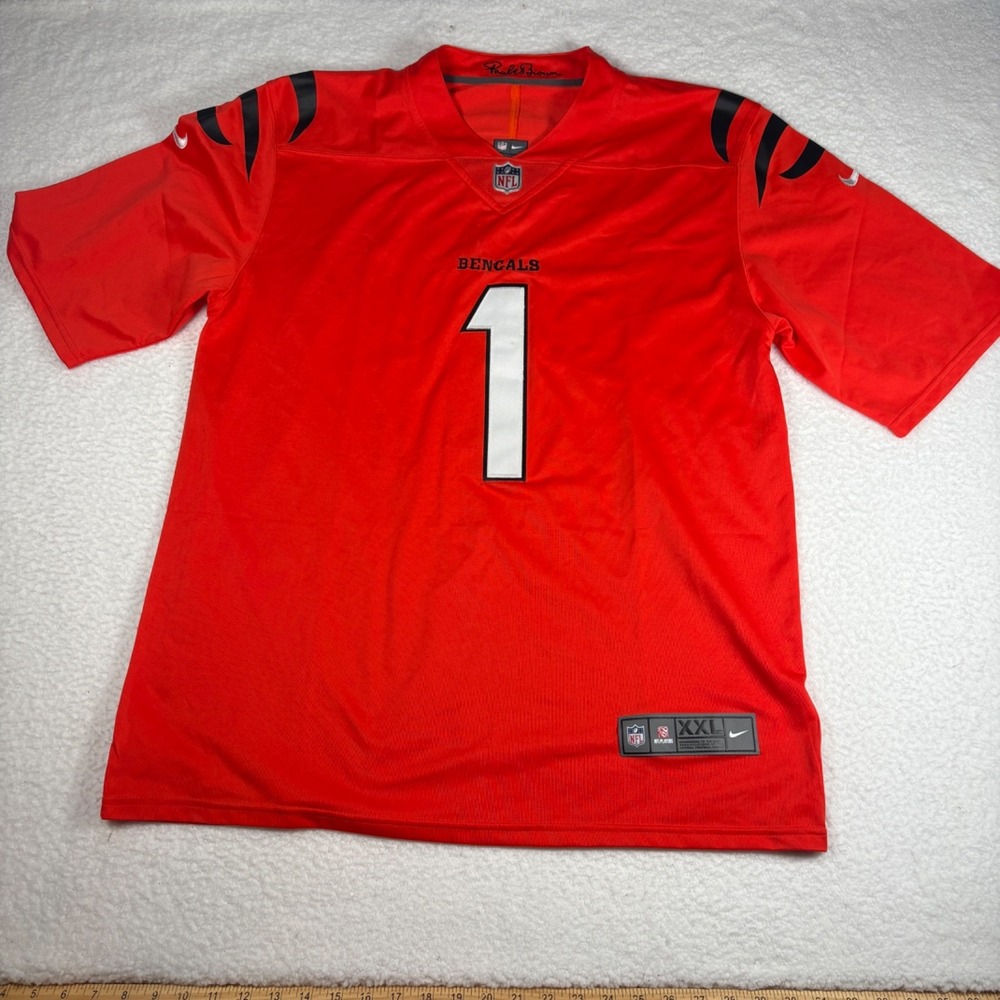 Ja'Marr Chase #1 Cincinnati Bengals Nike NFL On Field Orange Jersey Men's XXL
